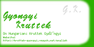 gyongyi kruttek business card